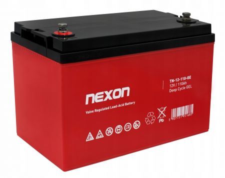 Akumulator 12v 110Ah Nexon Czerwony Tn-123-110 Gel