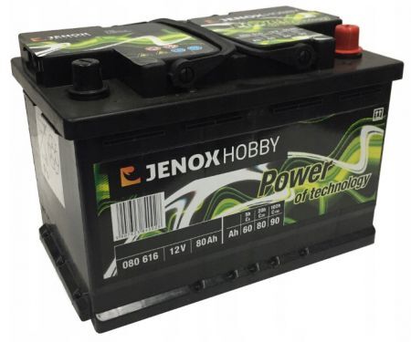 Akumulator 12V 80Ah P+ Jenox Hobby (276/175/190)