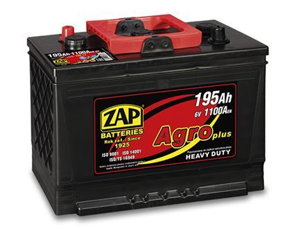 Akumulator 6V-195Ah 1100A P+ Agro Zap (335/175/236)