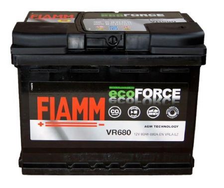Akumulator 12V-60Ah 680A P+ Start/Stop Vr680 L2 Fiamm Ecoforce Agm