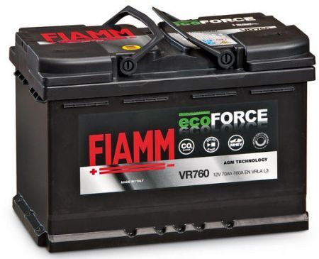 Akumulator 12V-70Ah 760A P+ Start/Stop Vr760 L3 Fiamm Ecofore Agm