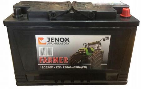Akumulator 12V-120Ah 850A P+ Jenox Farmer